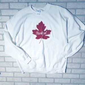 2x Fall Thanksful Fleece Lined Sweatshirt